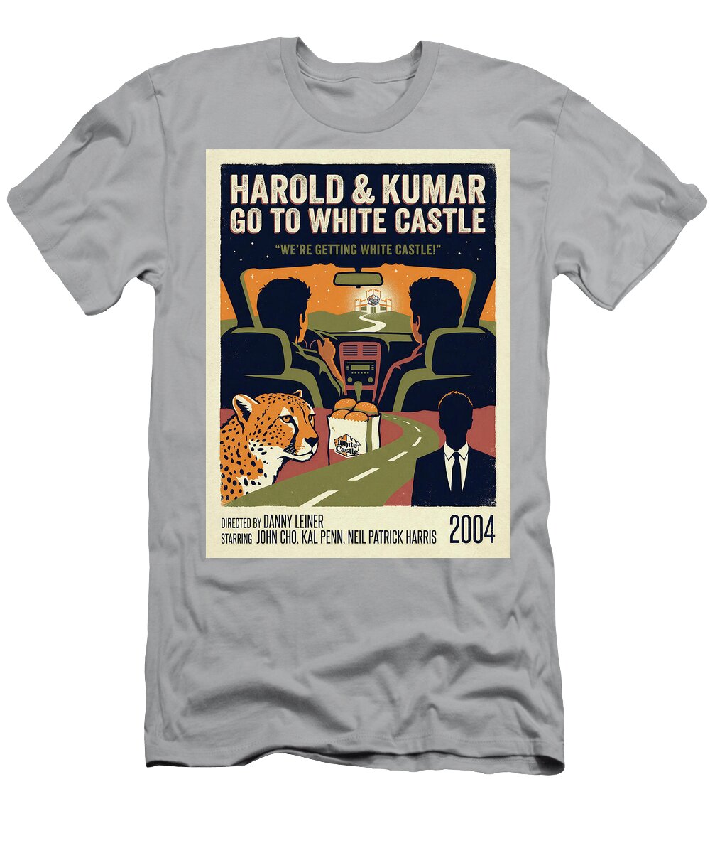 1 Harold and Kumar Go to White Castle Minimal Movie Poster Retro Film Poster Vintage 2004 Sampadart Gallery T-Shirt