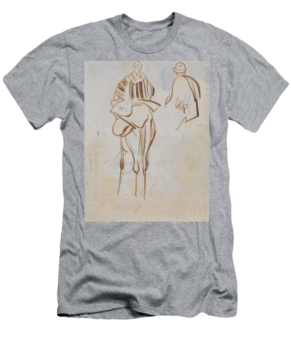 2 Study of an Egyptian Man on a Camel Edward Lear T-Shirt