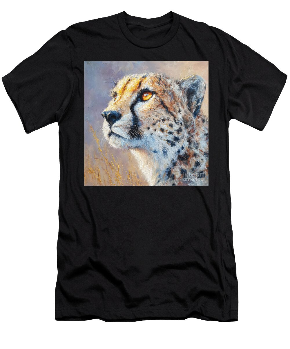 Curious Cheetah Portrait Elisabeth Lucas T-Shirt