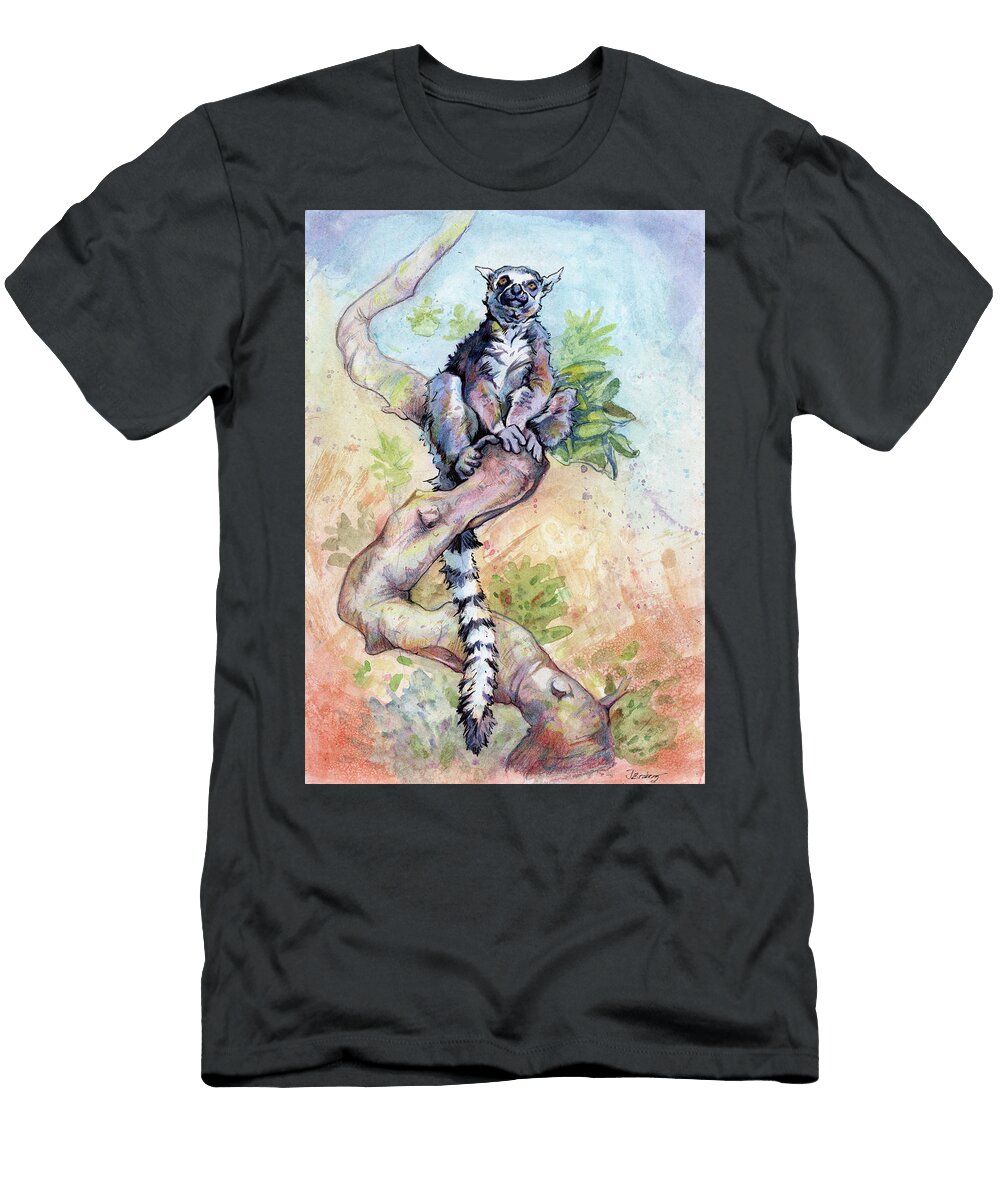Curious Ring Tail Jonathan Broberg T-Shirt