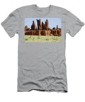 Eroded Sandstone Rock Formations with Dromedary Camels Enrique Lopez Tapia Natureplcom T-Shirt