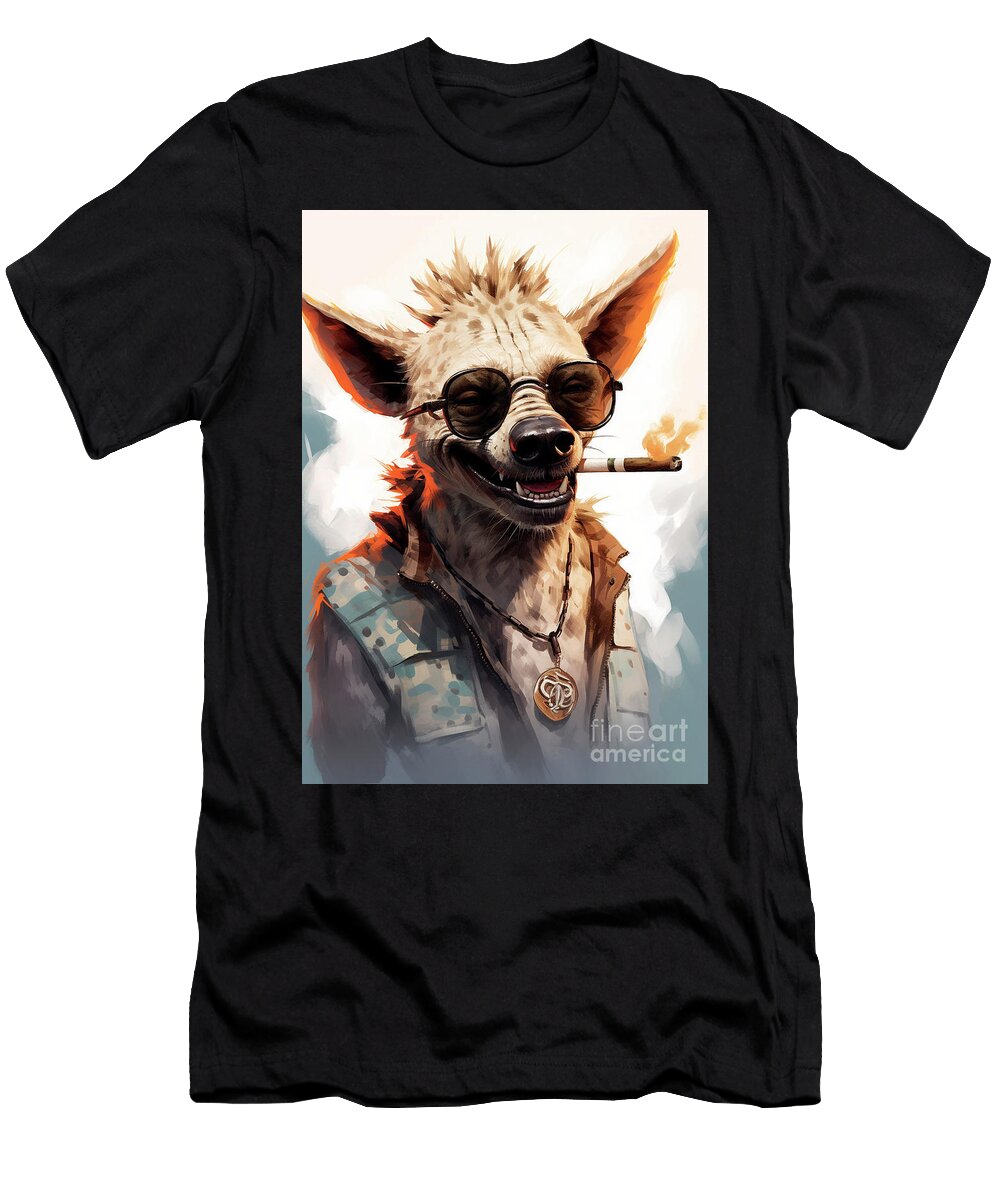 Funny 859 a Hyena Animal Animals Adrien Efren T-Shirt