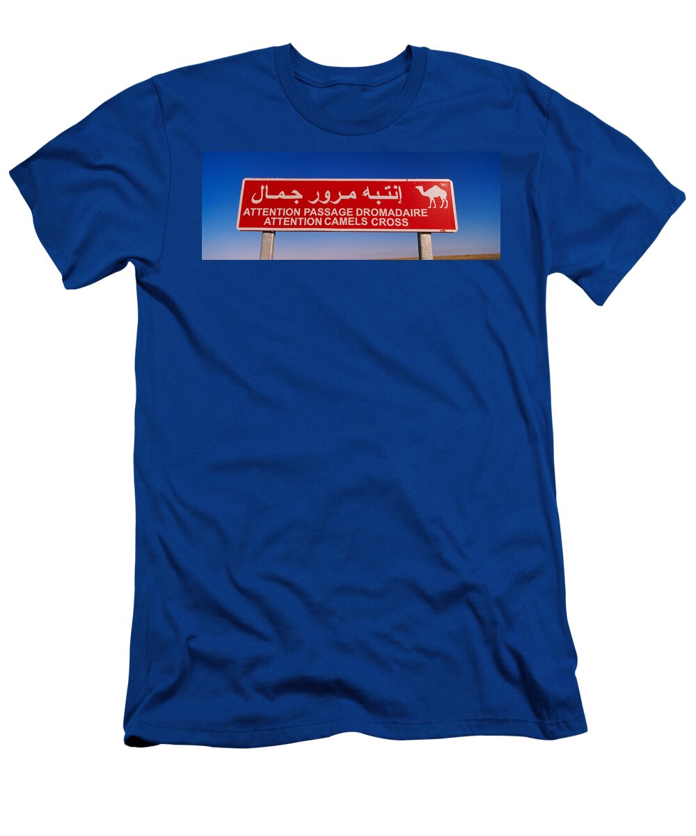 Low Angle View of a Camel Crossing Panoramic Images T-Shirt