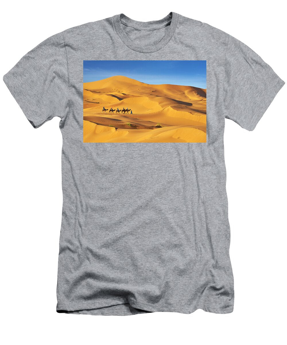 Morocco South Morocco Erg Chebbimerzouga Camel Trek in the Desert Jan Wlodarczyk T-Shirt