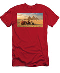 Pyramids and Camels At Sunset Mango Art T-Shirt