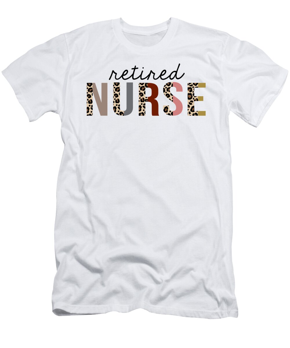 Retired Nurse Leopard Print Funny Jensen Cena T-Shirt