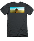 Row of People Riding Camels Panoramic Images T-Shirt