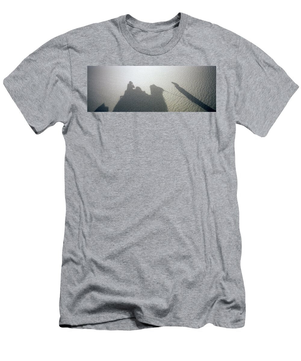 Shadow of a Tourist Riding a Camel Animal Images T-Shirt