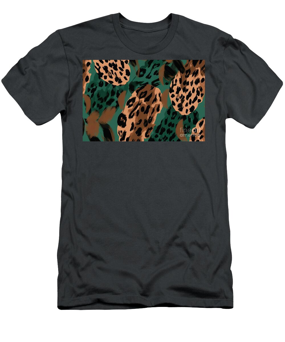 Vector Seamless Leopard Print Animal Skin Pattern Spots of Wil N Akkash T-Shirt