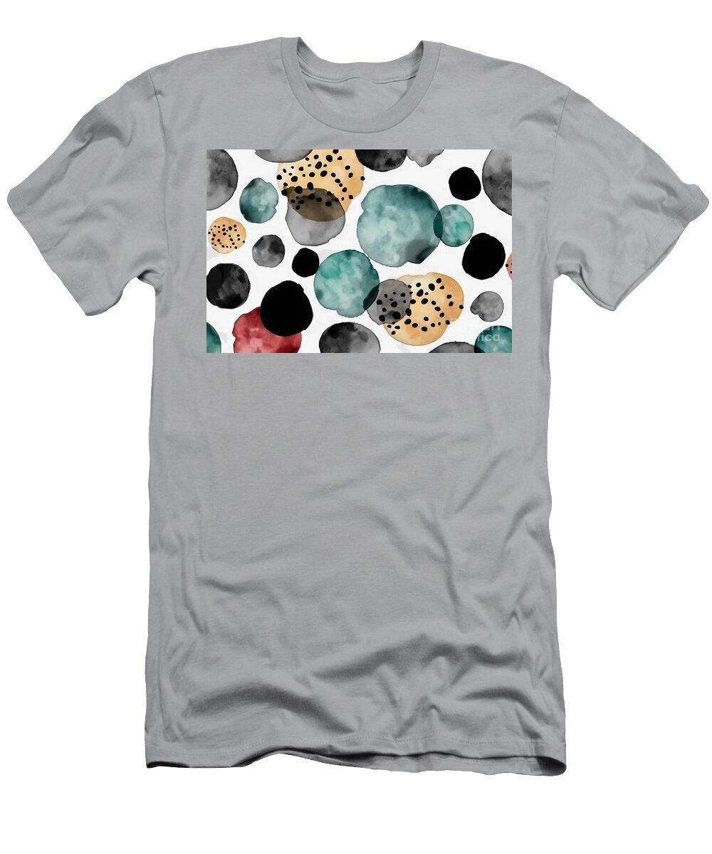 Vector Seamless Pattern with Watercolor Circles Abstract Grunge N Akkash T-Shirt