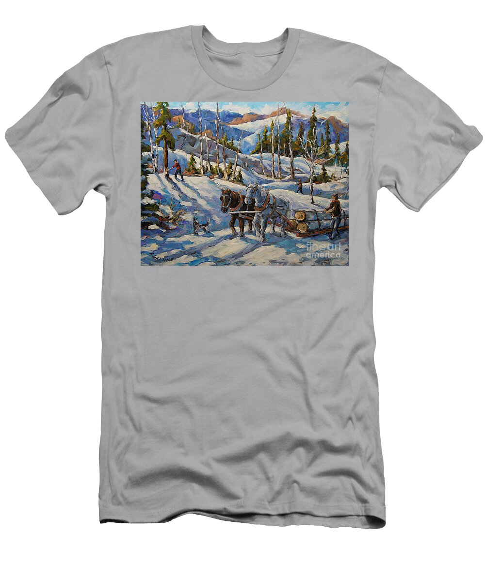Vintage New England Loggers By Prankearts Richard T Pranke T-Shirt